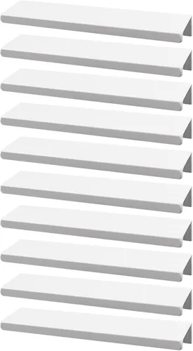 Vista 24 de Tiradores negros de 1.38 pulgadas para gabinete, 10 unidades, espacio entre agujeros de 0.63 pulgadas, tiradores de borde de aleación de aluminio
