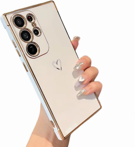 Vista 33 de ZTOFERA Funda diseñada para Google Pixel 7a, bonito diseño de corazones de amor con borde chapado y protección de lente de cámara, para Google Pixel
