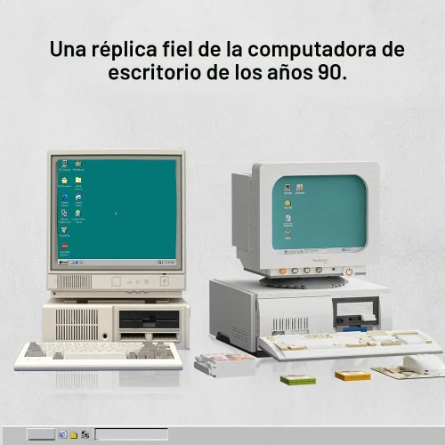 Vista 2 de BRICKKK Juego de bloques de construcción de computadora retro, kit de modelo de PC vintage para adultos, juego de ladrillos de modelo de computadora