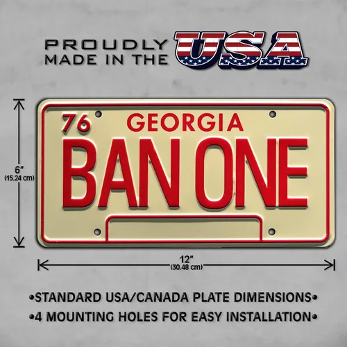 Vista 3 de Celebrity Machines Smokey y The Bandit BAN ONE Placa de vanidad, aluminio estampado, etiqueta decorativa de metal, resistente a la corrosión