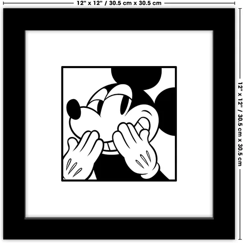 Vista 7 de Trends International Gallery Pops Disney Mickey Mouse - Póster artístico de pared de Mickey Expressions, 12 x 12 pulgadas, versión enmarcada