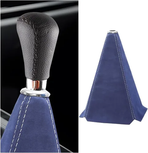 Vista 9 de BESULEN Cubierta de Funda de Palanca de Cambios para Coche, Cubierta de Gamuza de Cuero para Perilla de Cambios Cubierta Antipolvo, Reemplazo