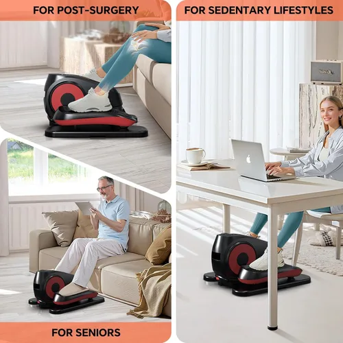 Vista 6 de Under Desk Elliptical Machine with Remote Control, 16 Adjustable Speed Electric Exerciser Pro As Seen On TV for Senior, Portable Quiet Seated Pedal