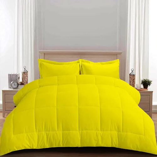 Vista 14 de Edredón 100% algodón egipcio de 500 GSM, súper suave, relleno alternativo de plumón con 2 fundas de almohada, colección de insertos para clima frío