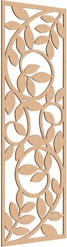 Vista 162 de 9 3/8"W x 24 3/8"H x 1/4"T Utica Decorativo Fretwork Madera Paneles de Pared, Abedul