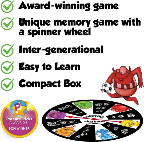 Vista 5 de Juegos de memoria ganadores del premio Hiding Monsters para niños de 4 a 8 años con una rueda giratoria. Divertido y fácil de jugar. Juegos a juego