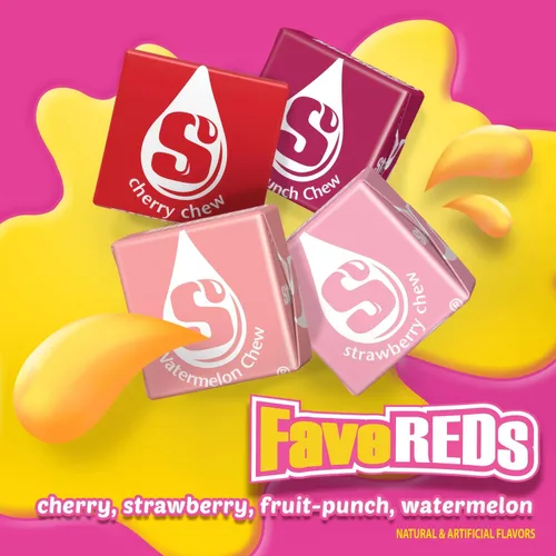 Vista 6 de Starburst FaveREDs Fruit Chews 1 libras de aproximadamente 90 piezas de dulces masticables envueltas individualmente - Dulces a granel, aperitivos