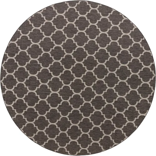 Vista 79 de Unique Loom Outdoor Trellis Collection Alfombra de Área (5' 1" x 8' Oval, Aguamarina/Gris)