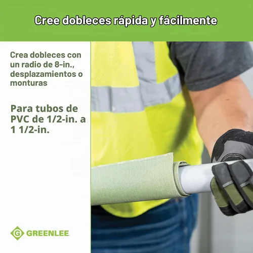 Vista 4 de Greenlee 860-1-1/2 Manta de Calentamiento de PVC con Control de Temperatura para Conductos de PVC de 1/2" a 1-1/2", 120 Voltios, 200 Vatios