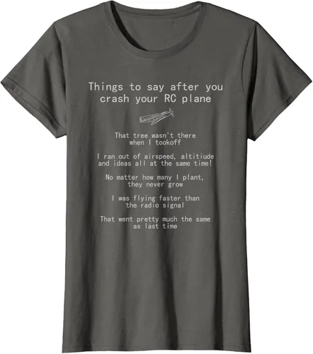 Vista 9 de Cosas que decir cuando te estrellas con tu camiseta RC Plane hobby