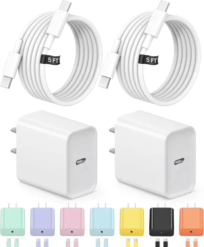 Vista 25 de Cargador de carga rápida USB C de 3 pies para iPhone 17, 16, 15, carga rápida, paquete de 2 unidades para iPhone 17/17 Plus/17 Pro/17 Pro Max/iPhone