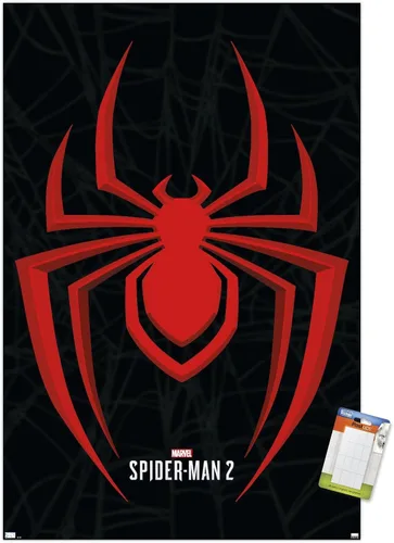 Vista 12 de Trends International Marvel's Spider-Man 2 - Póster de pared con icono de Miles Morales, 22.4 pulgadas de largo x 14.7 pulgadas de ancho, versión