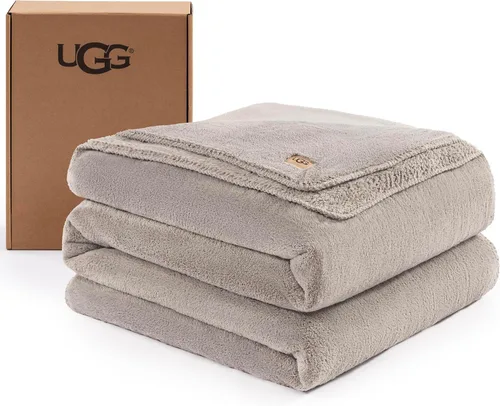 Vista 16 de UGG Whitecap Queen - Manta de forro polar de felpa, 90 x 90 pulgadas, color Azul