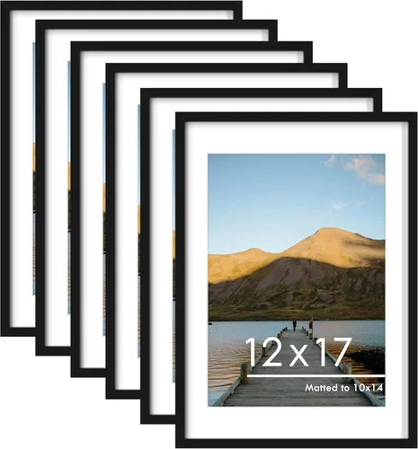 Vista 21 de PEALSN - Juego de 6 portarretratos de 5 x 7 pulgadas para fotos de 4 x 6 pulgadas con paspartú/5 x 7 pulgadas sin paspartú, para montaje en Negro