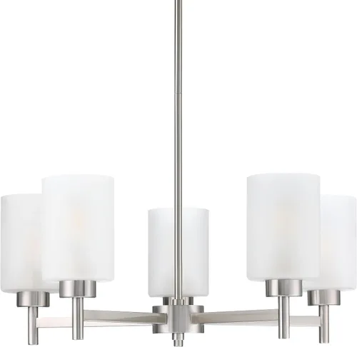 Vista 9 de 3 luces de vidrio industrial moderno con acabado de níquel cepillado. Accesorio de iluminación y decoración de jaula de alambre de metal para sala