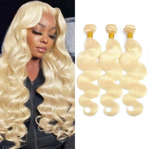 Vista 27 de Extensiones de cabello humano ondulado rubio 613 de 12 pulgadas, 100% sin procesar, grado 14A, cabello humano virgen brasileño sin procesar, 1