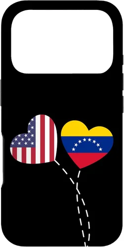 Vista 29 de Funda para iPhone 13 Pro Max Loving Venezuela USA Flag Heart Venezuelan Americans Love Case