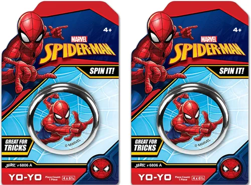 Vista 11 de JA-RU Marvel Toys YoYo Toy (1 unidad de estilo surtido) Superhéroes Spiderman, Hulk, Capitán América y Ironman para niños, Yoyo para principiantes