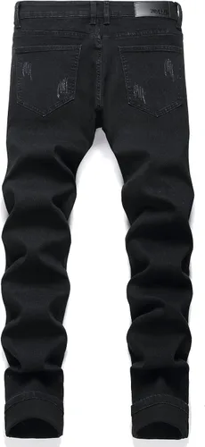 Vista 2 de AITITIA Jeans elásticos rasgados de ajuste regular para hombre