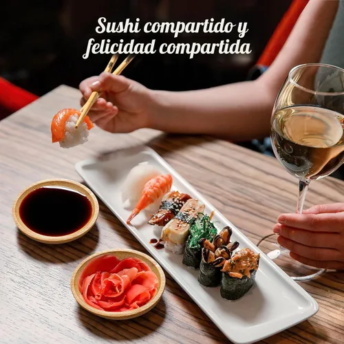 Vista 8 de Delamu Kit de fabricación de sushi, kit de rodillo de bazooker 22 en 1 con alfombrillas de bambú, cuchillo de chef, molde de arroz para sushi
