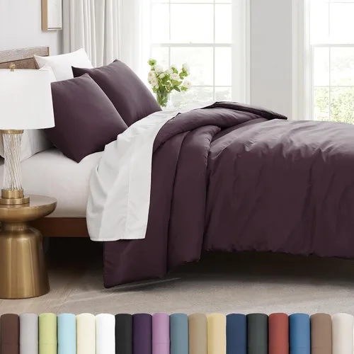 Vista 42 de Southshore Fine Living, Inc. Juego de funda de edredón tamaño extra grande individual/XL, ropa de cama de microfibra cepillada premium de fácil