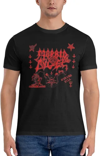 Vista 3 de PEYDEN Morbid Angel T Shirt Men Summer Fashion Breathable Cotton Round Neckline Shirt Sports Fitness Short Sleeve Tees