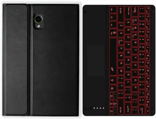 Vista 13 de Funda inalámbrica con teclado Bluetooth para Samsung Galaxy Tab Active 3/Active 5 (SM-X300/X306B/T570/T575N) con soporte para bolígrafo integrado