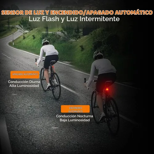 Vista 2 de Bike Rear Light Rechargeable Taillight: Semaho Safety Bicycle Tail Lights for Night Riding