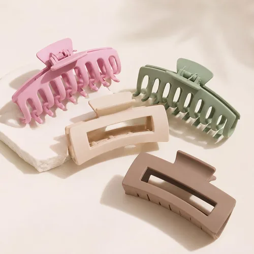 Vista 8 de TOCESS Paquete de 8 pinzas grandes para el cabello para mujer, pinzas grandes para cabello fino y grueso, rizado, agarre fuerte de los años 90, 4.33