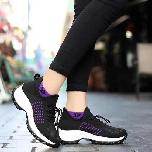 Vista 2 de Ortho - Tenis elásticos para mujer, cómodos, ligeros, para correr, correr y trotar