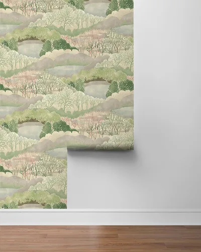 Vista 5 de Surface Style - Papel tapiz despegable y adhesivo, papel tapiz panorámico para dormitorio, tocador, cocina, autoadhesivo, vinilo, cobertura de 30.75