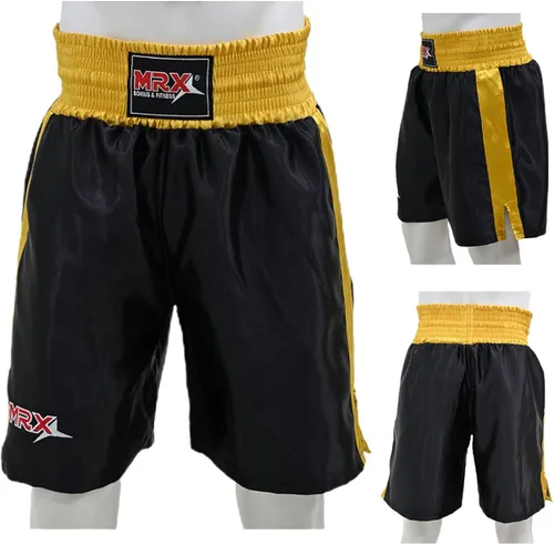 Vista 3 de Pantalones cortos de boxeo para hombre, para entrenamiento de boxeo, fitness, gimnasio, pelea, artes marciales, mauy, tailandés, kickboxing, ropa