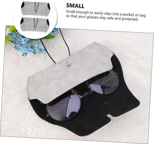 Vista 9 de BESTYASH Estuche portátil para gafas de sol, 2 piezas, caja de gafas de cuero, resistente a arañazos