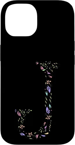 Vista 4 de Letter J Floral Monogram Vintage Initial Personalized Gift Case for iPhone 17