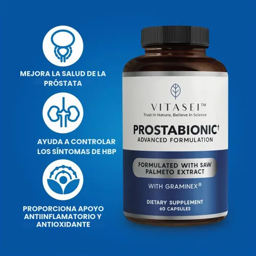 Vista 3 de VITASEI Prostabionic Advanced Prostabionic Suplemento de próstata – 60 cápsulas (paquete de 1)