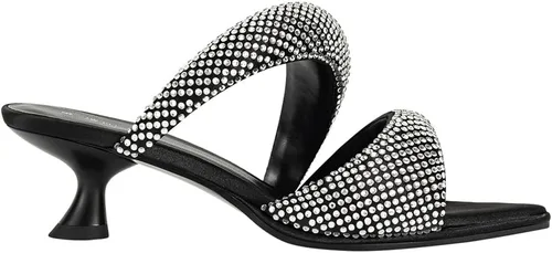 Vista 7 de JW PEI Sandalias Sara de tacón con cuña para mujer Cristal artificial - Negro