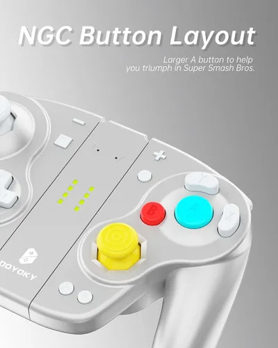 Vista 5 de DOYOKY Wireless Gamecube Joypad Controller Retro switch controllers with Hall Effect Joystick