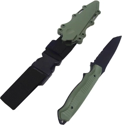 Vista 12 de Cuchillo bayoneta Toonol de plástico para entrenamiento táctico con vaina 1 pieza M9-negro