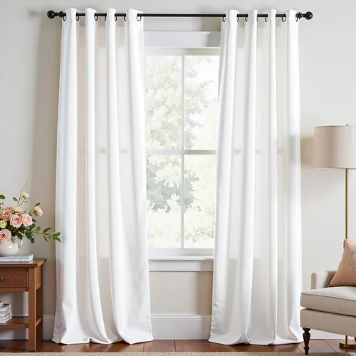 Vista 37 de Lazzzy - Cortinas de terciopelo blanco de 63 pulgadas de largo para sala de estar o dormitorio, cortinas con filtro de luz, aislación térmica