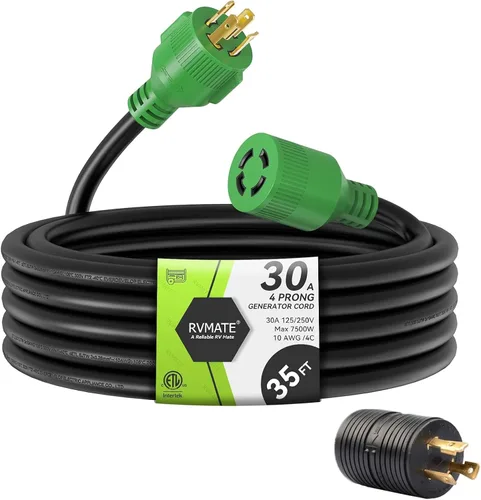 Vista 11 de Cable generador de 30 amperios, 4 puntas, 25 pies