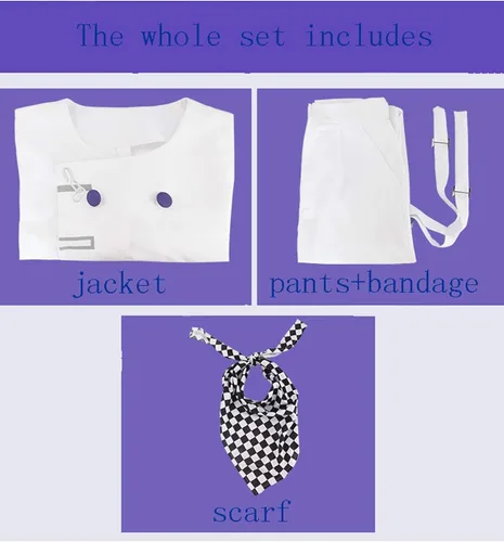 Vista 7 de Ainiel Disfraz de cosplay de Ouma Kokichi uniforme escolar traje de Halloween