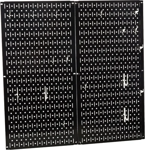 Vista 24 de Wall Control Organizador de Tablero Perforado de Cocina Estante de Almacenamiento de Ollas y Sartenes Kit de Organización con Tablero Perforado