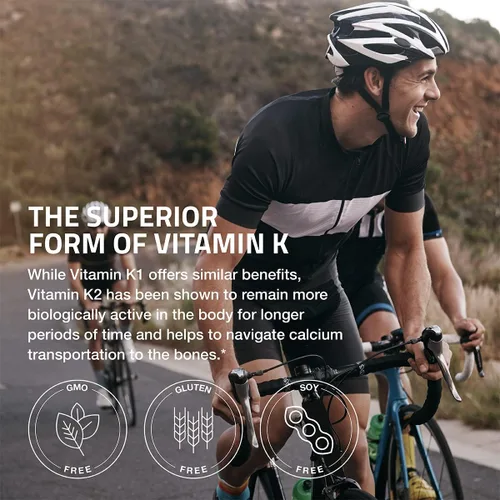 Vista 4 de Bronson Vitamina K2 como MK-7 Menaquinona 100 mcg sin OGM, 120 cápsulas