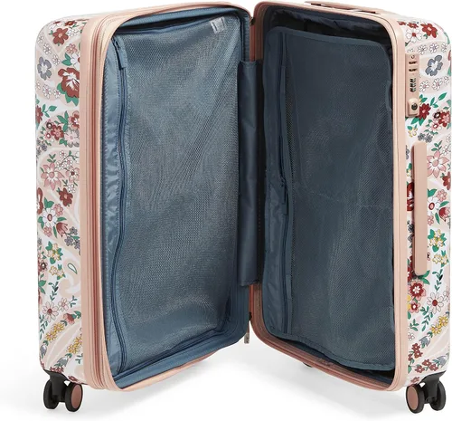 Vista 3 de Vera Bradley Maleta rígida con ruedas para mujer, Paisley de la pradera, Maleta con ruedas rígidas