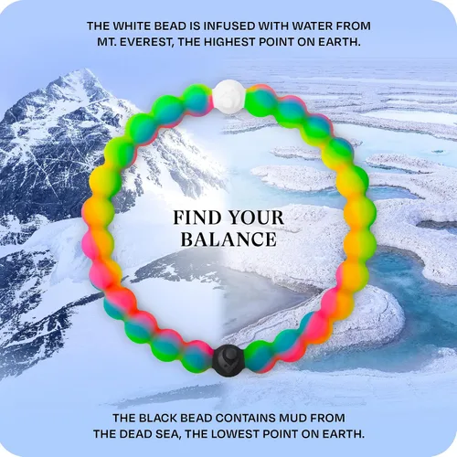Vista 3 de Lokai - Pulseras de cuentas de silicona, colección The Cause, apoya la concientización por el cáncer de mama, la diabetes, el autismo, el alzheimer