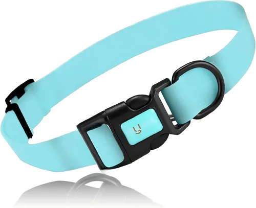 Vista 9 de Collares de perro impermeables, fácil de limpiar, collares ajustables para perros pequeños, medianos y grandes (negro, M)