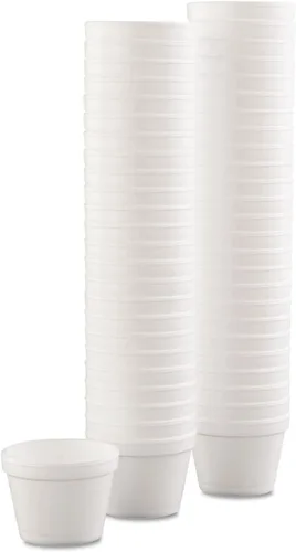 Vista 9 de Mr Miracle Tazón de espuma con tapa para alimentos fríos y calientes, recipiente de sopa desechable de 4 onzas con tapa ventilada, ideal
