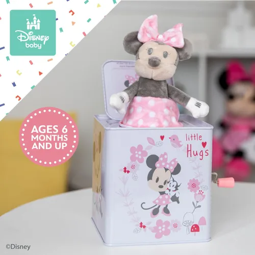 Vista 6 de Disney Baby Minnie Mouse Jack-in-The-Box - Juguete musical para bebés, color rosa
