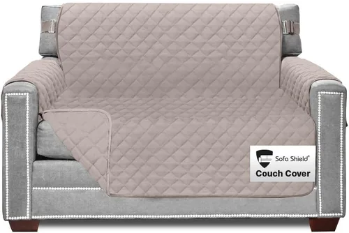 Vista 184 de Sofa Shield Funda de sofá con correa, reversible, resistente a las manchas y al desgarro, funda acolchada de microfibra, lavables, asiento de 62