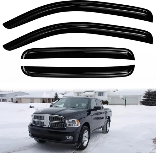 Vista 28 de 4 protectores de lluvia para Chevy Equinox 2010-2017, viseras de ventana, deflectores, parasoles, cinta de ventilación en canal hacia fuera